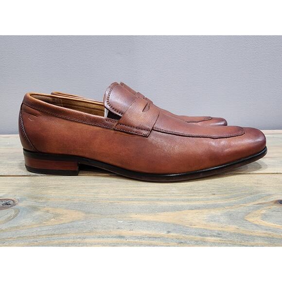 Florsheim Men's Moc Toe Penny Loafer Men's Slip On Size 9.5D - Picture 1 of 9